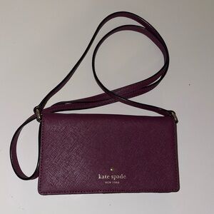 kate spade ♠️ Leather Crossbody Wallet